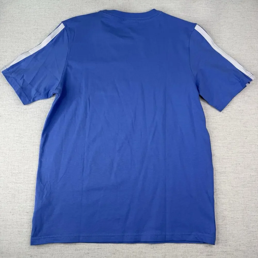 Adidas Climalite Youth L (14/16) Blue Logo Graphic T Shirt Boys Athletic